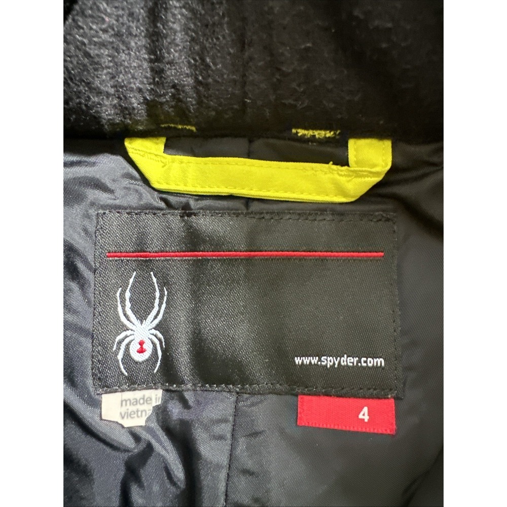 Spyder Pants Women Neon Sz 4 Insulated Multi-Zip Winter Snow Button Snap Poly - Picture 2 of 12